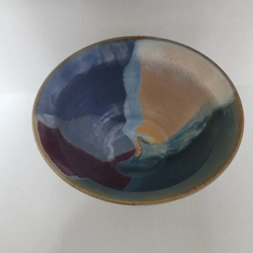 JOANN STRATAKOS Multi Colored Hand Made Bowl Excellent Condition